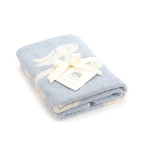 Jellycat Bashful Blue Bunny Blanket | 086437-BQW