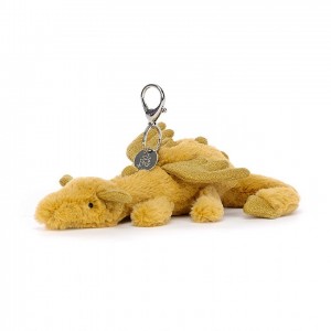 Jellycat Golden Dragon Bag Charm | 417839-FKP