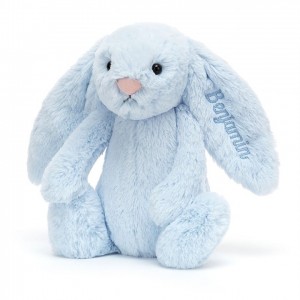 Jellycat Personalised Bashful Blue Bunny Medium | 379124-NFE