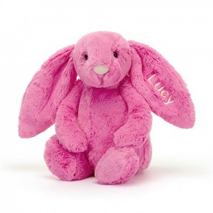 Jellycat Personalised Bashful Hot Pink Bunny Medium | 350971-KCY