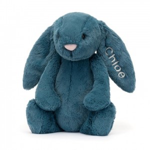 Jellycat Personalised Bashful Mineral Blue Bunny Medium | 162047-WAE