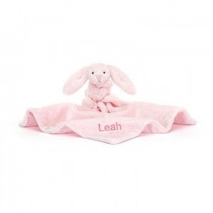 Jellycat Personalised Bashful Pink Bunny Soother | 615892-JUN