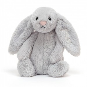 Jellycat Personalised Bashful Silver Bunny Medium | 061473-ECB