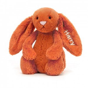 Jellycat Personalised Bashful Tangerine Bunny Medium | 591683-XMH