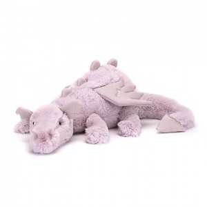 Jellycat Personalised Lavender Dragon Huge | 685412-BRZ