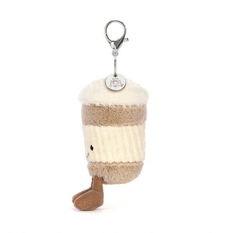 Jellycat Amuseable Coffee-To-Go Bag Charm | 297513-BWN