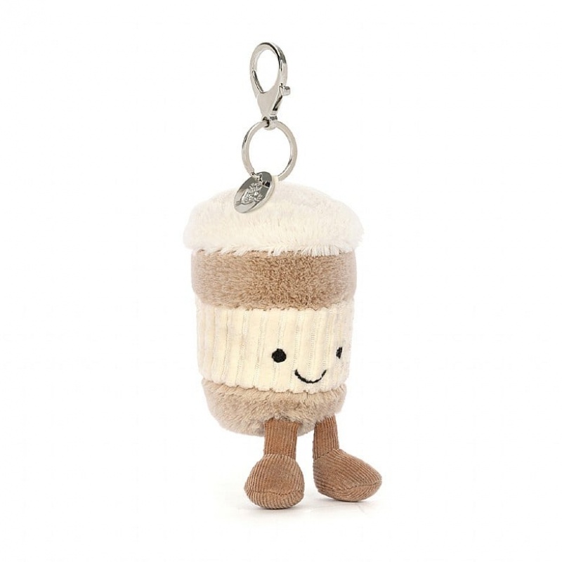 Jellycat Amuseable Coffee-To-Go Bag Charm | 297513-BWN