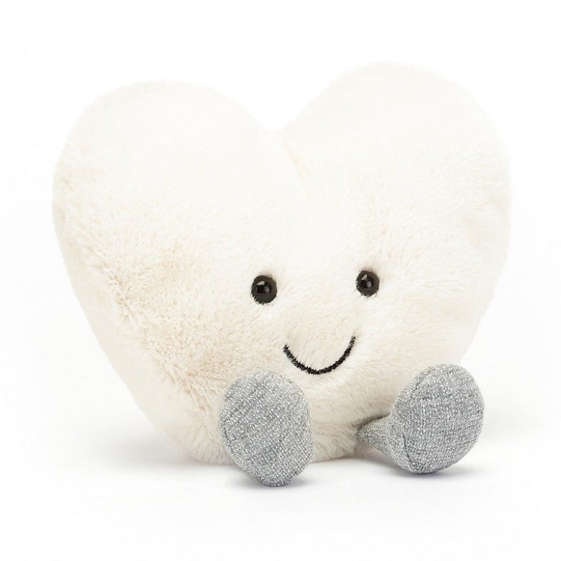 Jellycat Amuseable Cream Heart Small | 123609-JLG