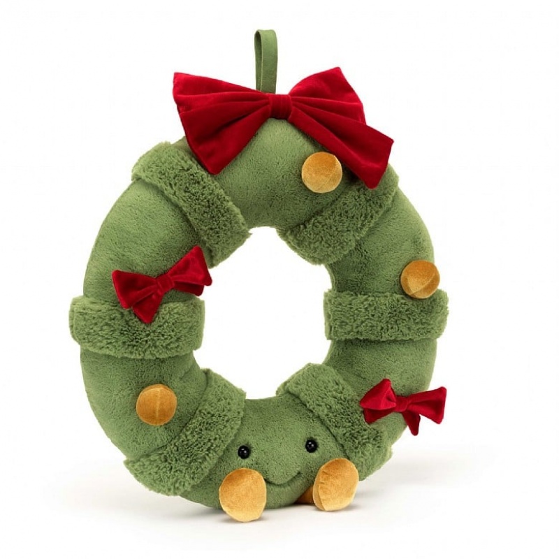 Jellycat Amuseable Decorated Christmas Wreath | 752813-KHE