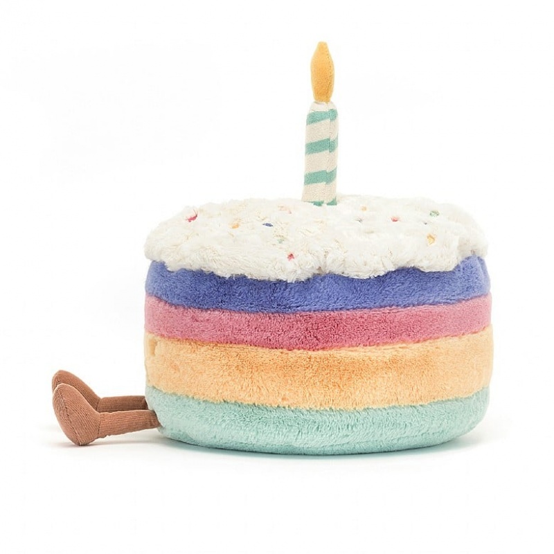 Jellycat Amuseable Rainbow Birthday Cake Large | 147895-TIW