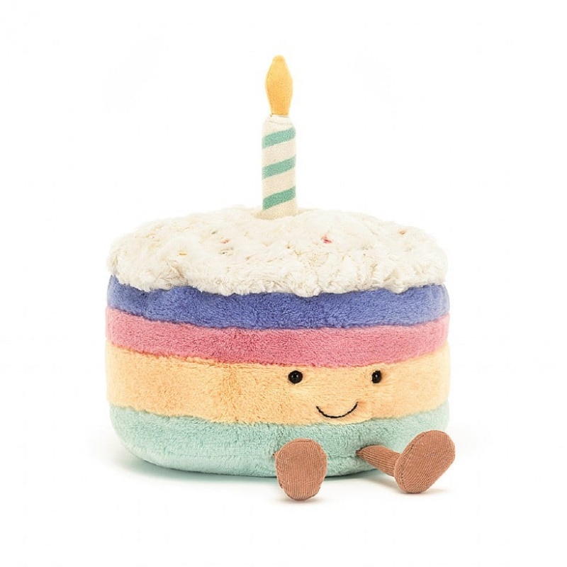 Jellycat Amuseable Rainbow Birthday Cake Large | 147895-TIW