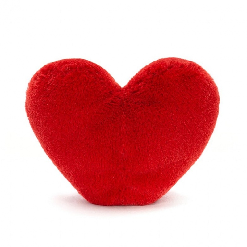 Jellycat Amuseable Red Heart Large | 769218-MKD