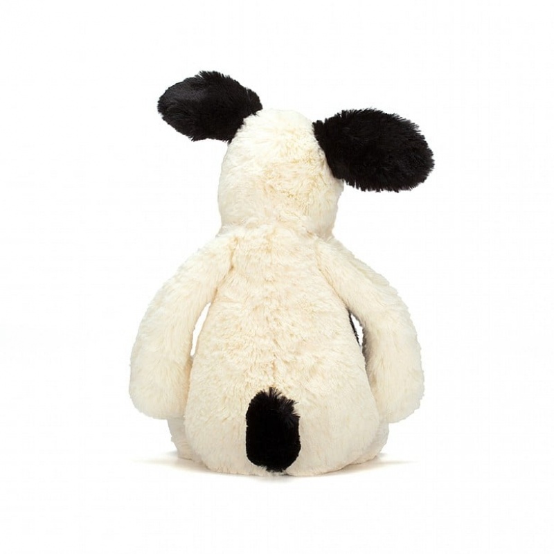 Jellycat Bashful Black & Cream Puppy Medium | 320954-BYC