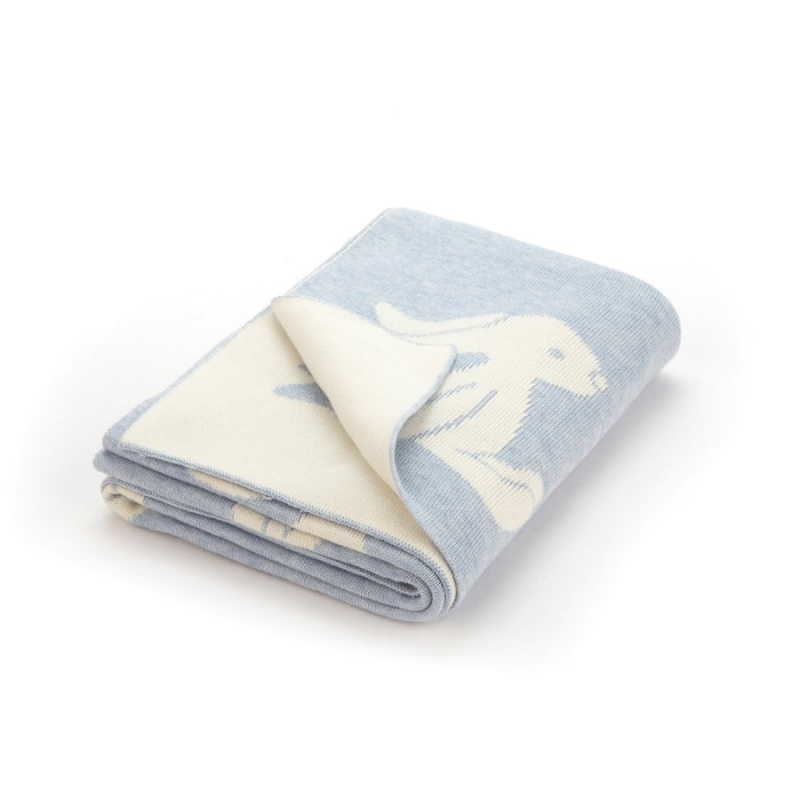 Jellycat Bashful Blue Bunny Blanket | 086437-BQW