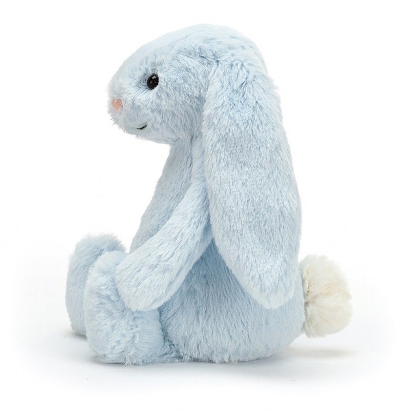 Jellycat Bashful Blue Bunny Rattle Small | 639451-LGH