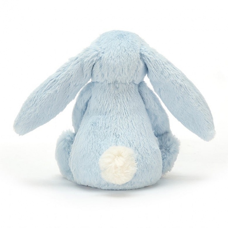 Jellycat Bashful Blue Bunny Rattle Small | 639451-LGH