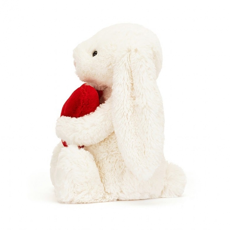 Jellycat Bashful Red Love Heart Bunny Medium | 903614-MXB