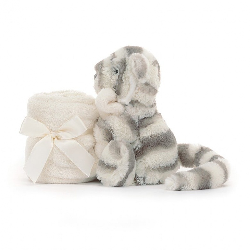 Jellycat Bashful Snow Tiger Soother | 053726-WIU