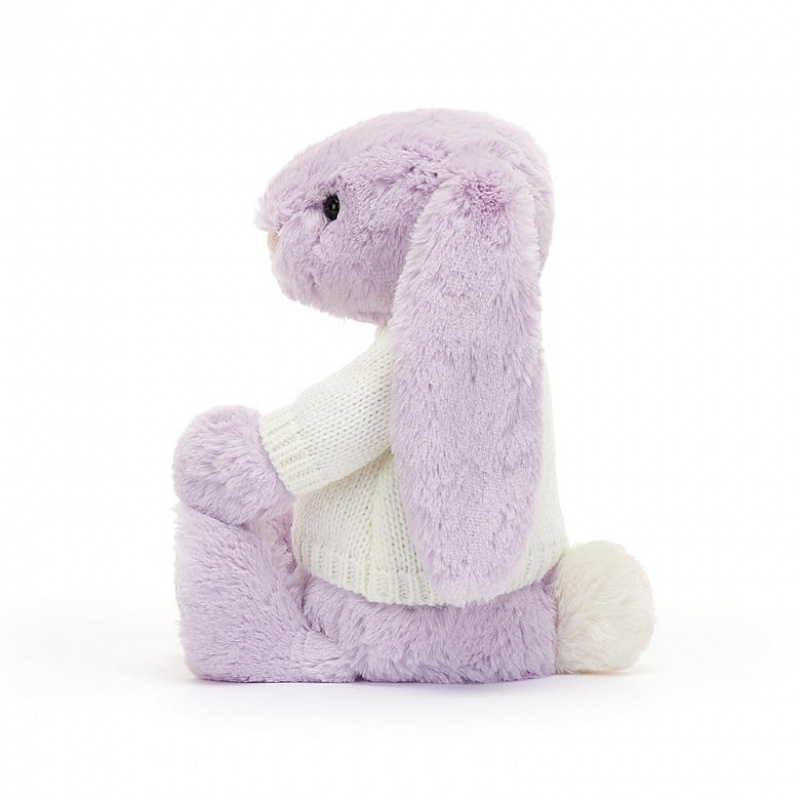 Jellycat Blossom Jasmine Bunny with Personalised Cream Jumper Medium | 702649-MGV