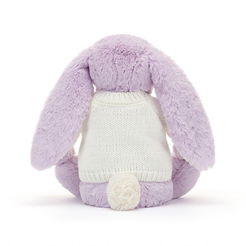 Jellycat Blossom Jasmine Bunny with Personalised Cream Jumper Medium | 702649-MGV