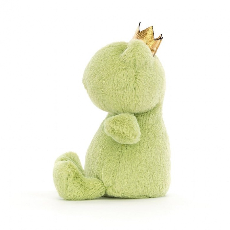 Jellycat Crowning Croaker Green Frog | 089721-ZQK