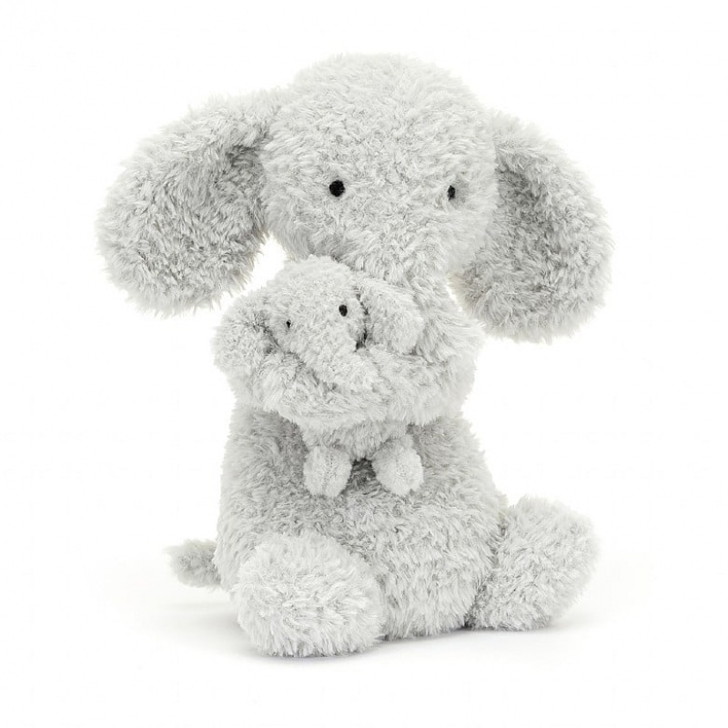 Jellycat Huddles Grey Elephant | 035217-MWU