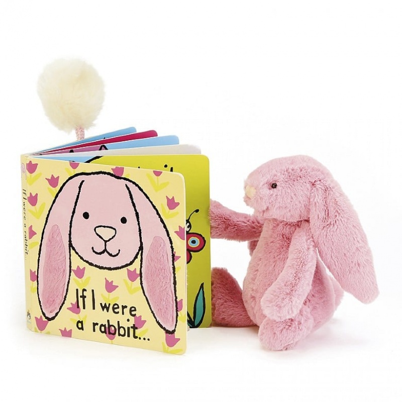 Jellycat If I Were A Rabbit Book and Bashful Tulip Bunny Small | 815397-TAC