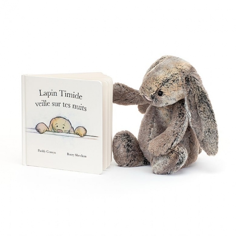 Jellycat Lapin Timide Veille Sur Tes Nuits & Bashful Cottontail Bunny Medium | 502874-PHZ