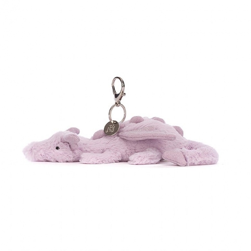 Jellycat Lavender Dragon Bag Charm | 795401-RTU