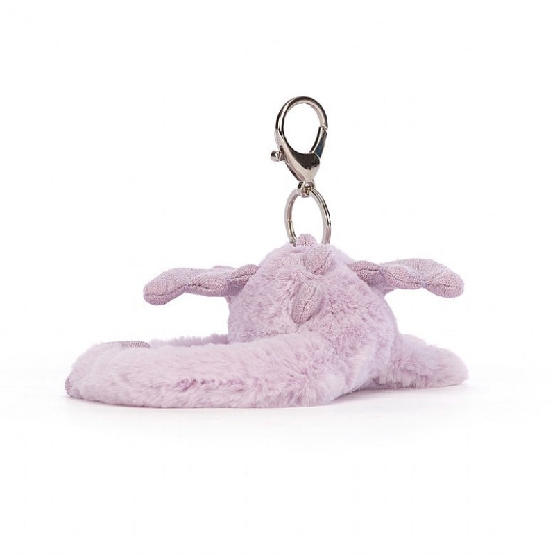 Jellycat Lavender Dragon Bag Charm | 795401-RTU