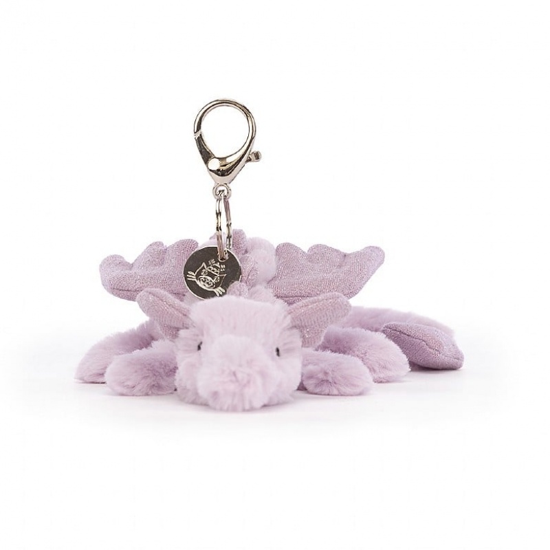 Jellycat Lavender Dragon Bag Charm | 795401-RTU