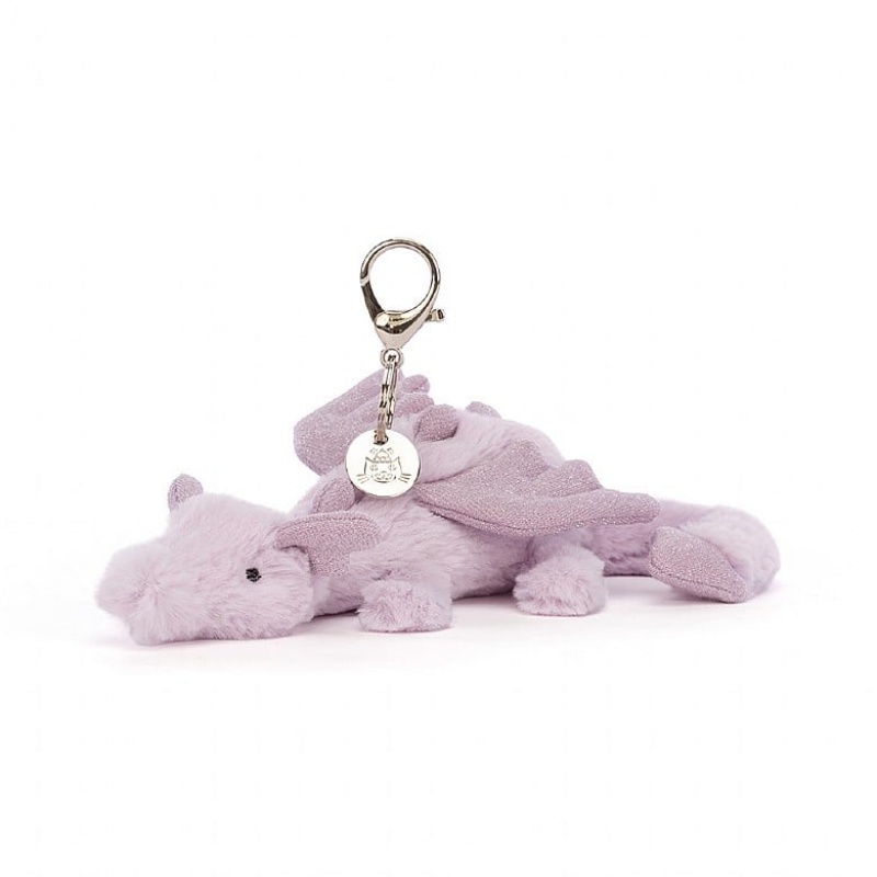 Jellycat Lavender Dragon Bag Charm | 795401-RTU