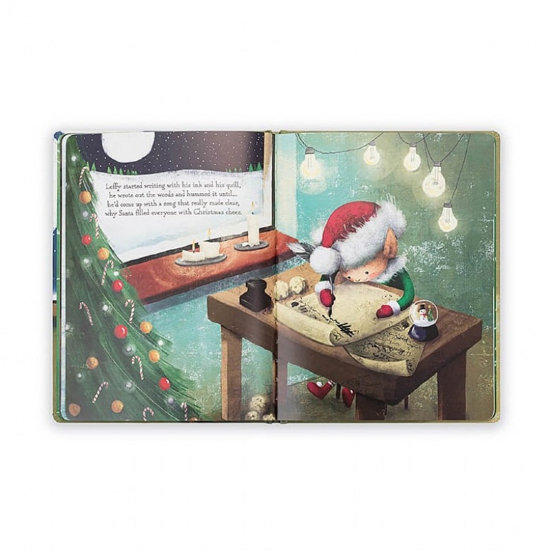 Jellycat Leffy's Christmas Gift Book and Leffy Elf Medium | 526983-SEG