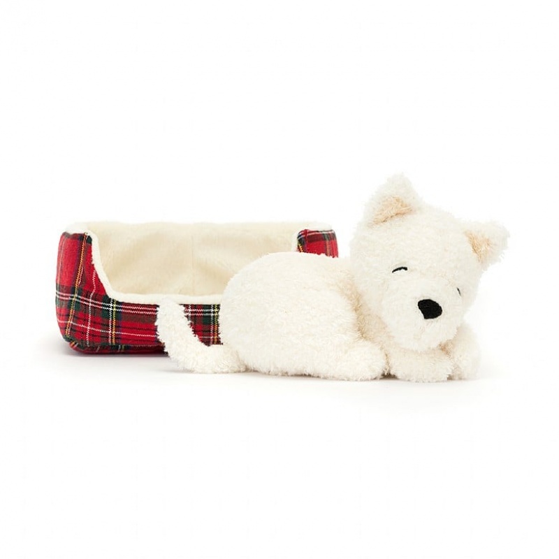 Jellycat Napping Nipper Westie | 103782-YNK