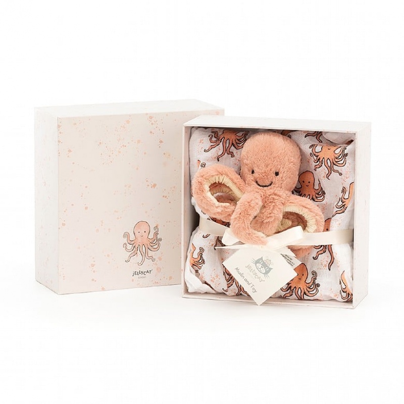 Jellycat Odell Octopus Gift Set | 481673-BOC