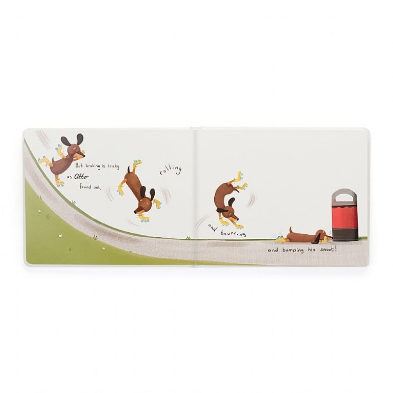 Jellycat Otto the Loyal Long Dog Book and Otto Sausage Dog Large | 703459-HVS