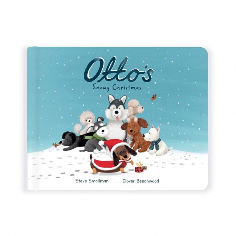 Jellycat Otto's Snowy Christmas Book & Winter Warmer Otto Sausage Dog | 541792-IRU