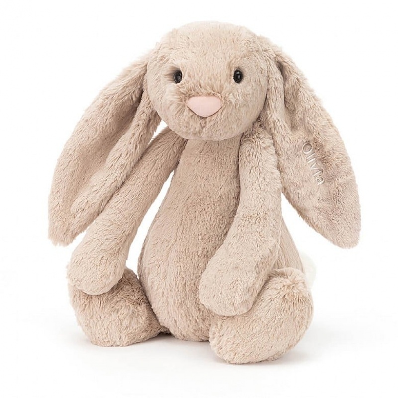 Jellycat Personalised Bashful Beige Bunny Huge | 739108-KDW