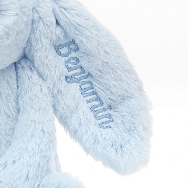 Jellycat Personalised Bashful Blue Bunny Medium | 379124-NFE