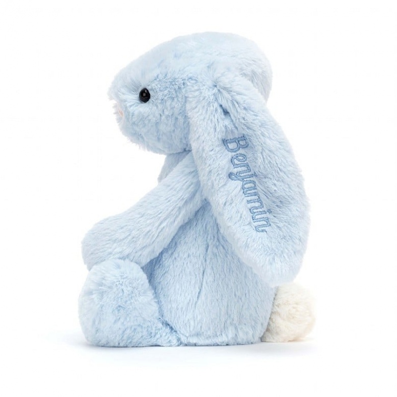 Jellycat Personalised Bashful Blue Bunny Medium | 379124-NFE