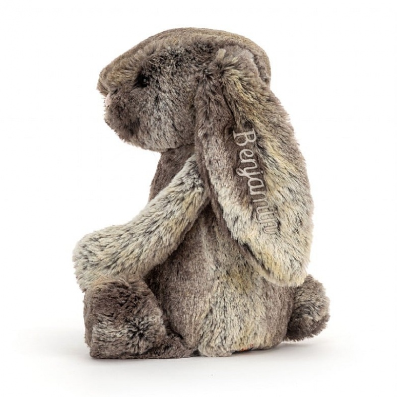 Jellycat Personalised Bashful Cottontail Bunny Medium | 138409-QCE