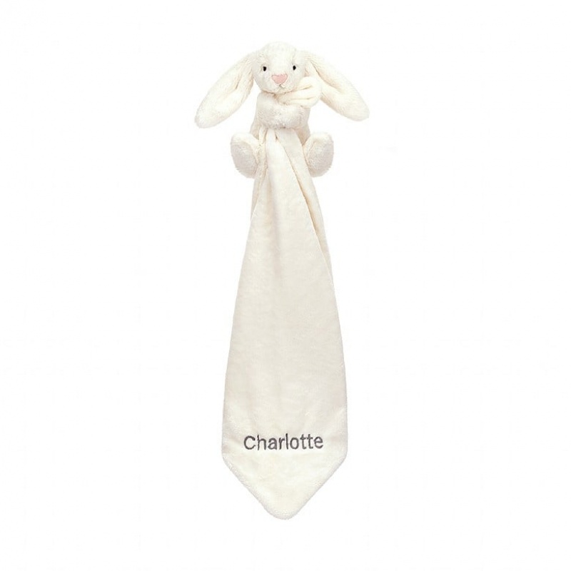 Jellycat Personalised Bashful Cream Bunny Soother | 738159-JSD