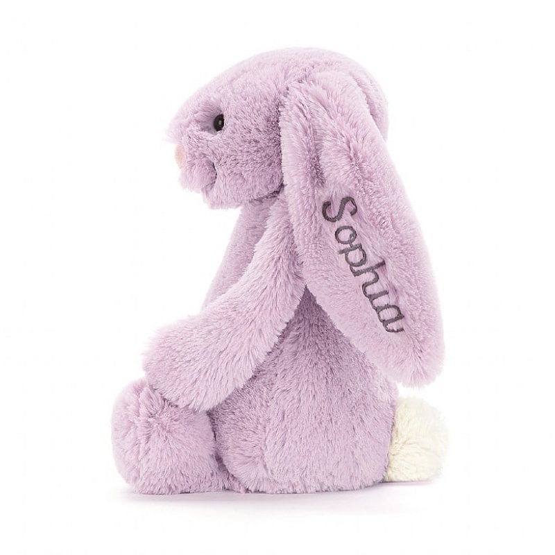 Jellycat Personalised Bashful Lilac Bunny Medium | 893064-BFS