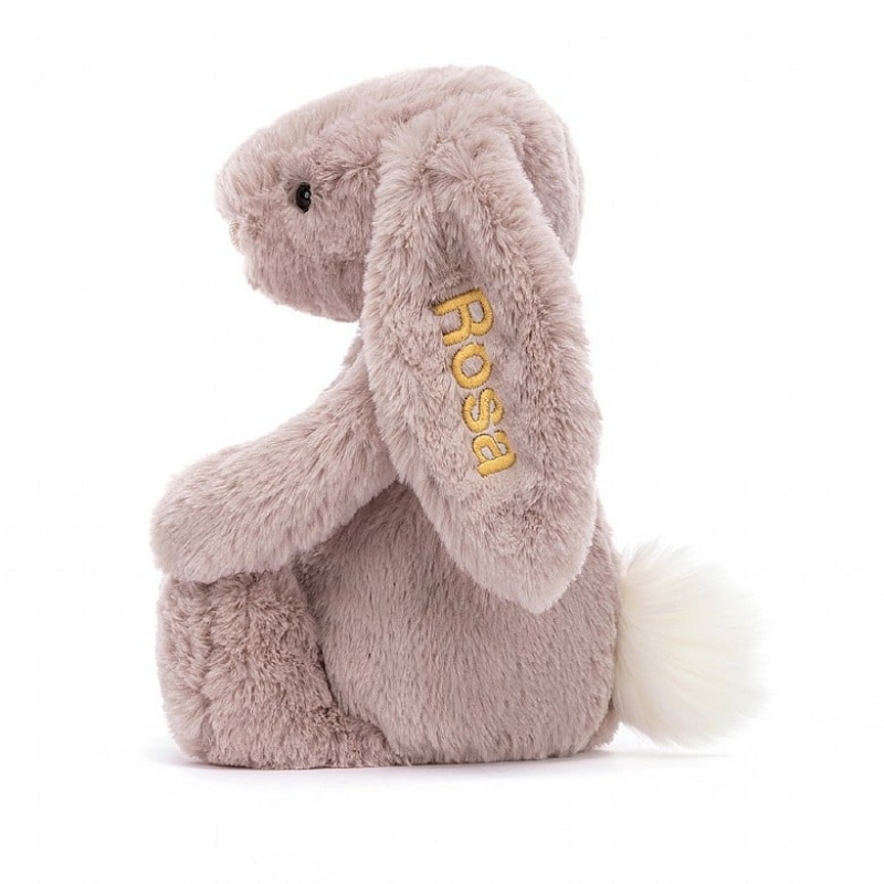 Jellycat Personalised Bashful Luxe Bunny Rosa Medium | 078264-IKZ