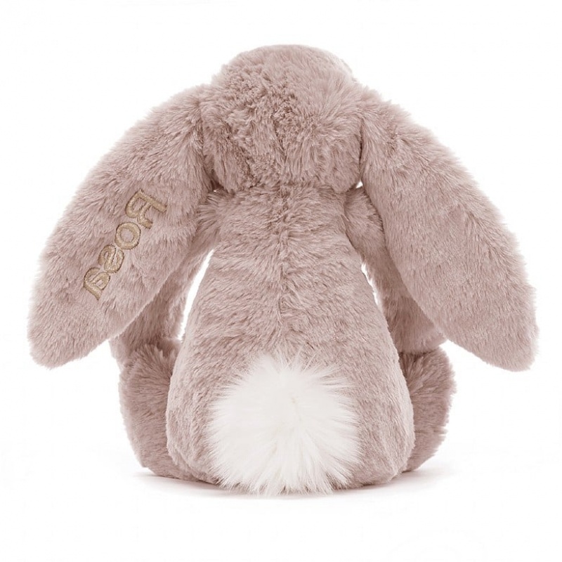 Jellycat Personalised Bashful Luxe Bunny Rosa Medium | 078264-IKZ