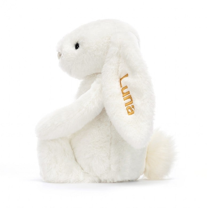 Jellycat Personalised Bashful Luxe Bunny Luna Medium | 985712-ZVU