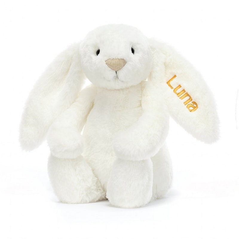 Jellycat Personalised Bashful Luxe Bunny Luna Medium | 985712-ZVU