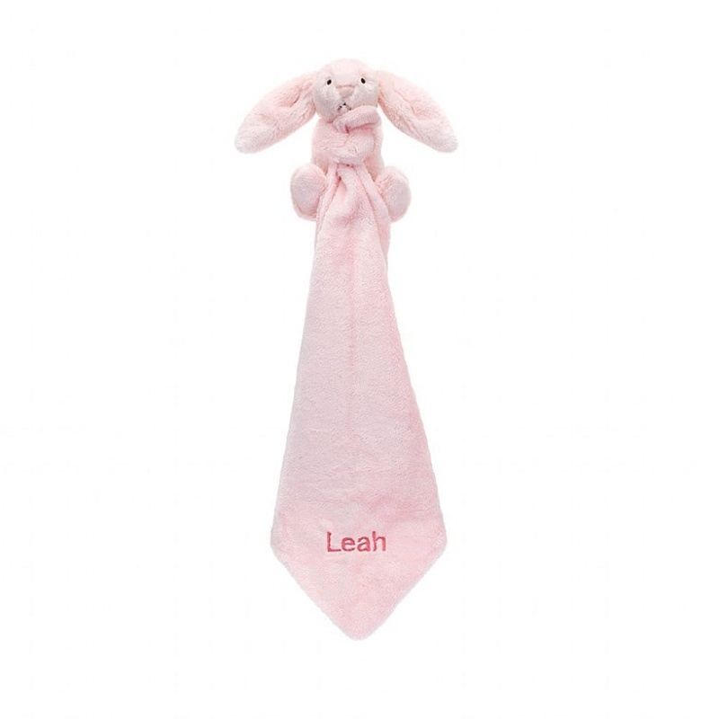 Jellycat Personalised Bashful Pink Bunny Soother | 615892-JUN