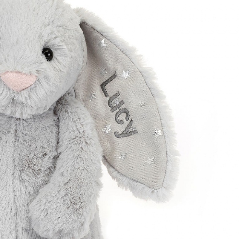 Jellycat Personalised Bashful Shimmer Bunny Medium | 329480-DNK