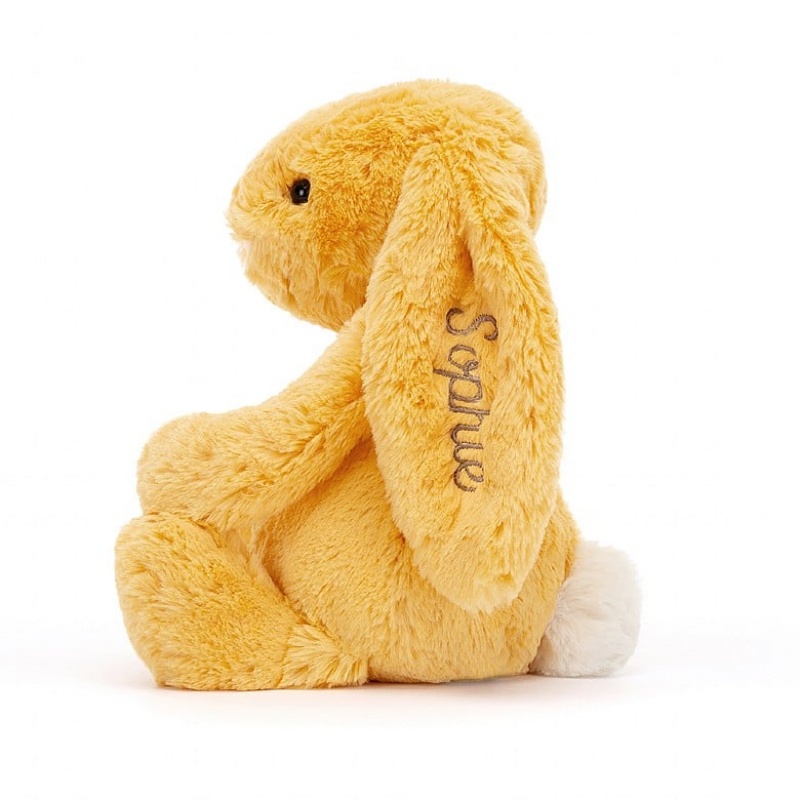 Jellycat Personalised Bashful Sunshine Bunny Medium | 584037-QIS